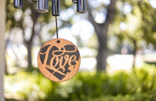 Load image into Gallery viewer, wind chime with &quot;love&quot; written on sail
